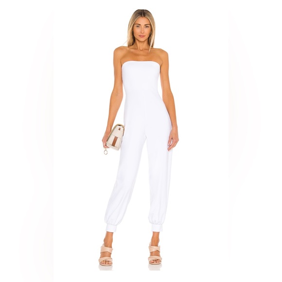 Susana Monaco Strapless Cuffed Ankle Jumpsuit